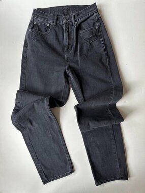 American Eagle Black Straight Leg Jeans size 2 womens